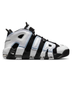 Baskets Sport pour Hommes Mode Sneakers -Noir/Blanc/Bleu- (AIR-More 4)