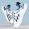 Baskets Sport Pour Hommes Mode Sneakers  - Premium Adiplus - Blanc -Bleu