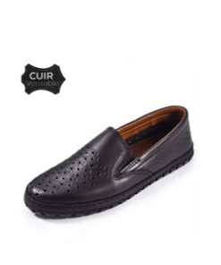 Mocassin Pour Hommes haute finition et haute qualité -100% Cuir- Marron(046)