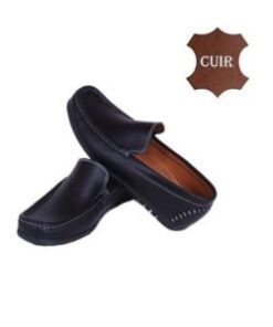 Mocassin Pour Hommes haute finition et haute qualité -100% Cuir- Noir(380)