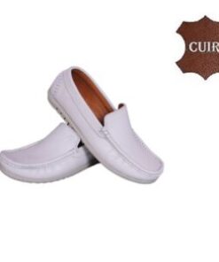 Mocassin Pour Hommes haute finition et haute qualité -100% Cuir- Beige (380)