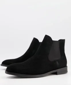 Bottines pour Hommes – Haute finition et haute qualité -Daim-Noir (270)