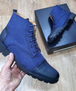 Bottines pour Hommes – Haute finition et haute qualité – Bleu(KD19)