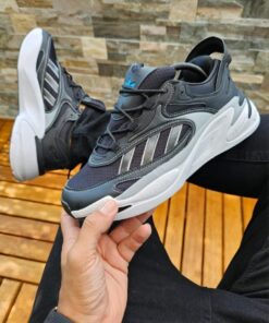 Baskets Sport Pour Hommes Mode Sneakers  - Premium Adiplus - Noir/Blanc/Gris
