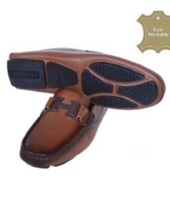 Mocassin Pour Hommes haute finition et haute qualité -100% Cuir- Camel(H003/C)