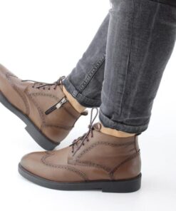 Bottines pour Hommes – Haute finition et haute qualité - Camel (J99)
